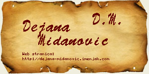 Dejana Midanović vizit kartica